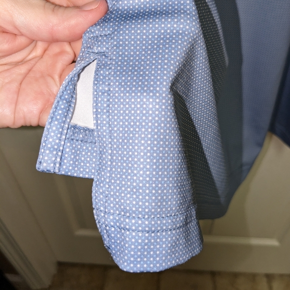 Peter Millar Men’s Large Short Sleeve Light Blue Polo Poly/Spandex LIKE NEW! - Picture 9 of 13